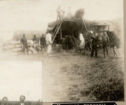 Фотография. Молотьба пшеницы в Ставропольской психиатрической колонии. 1930-е гг. Из фотоальбома главного врача А.Я. Доршта 1939 г.